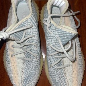 Adidas Light Gray and Cream Sneakers